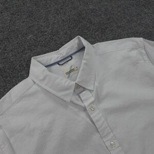 Fair Harbor Shirt Mens Large White Seersucker Organic Cotton Beach Preppy Golf